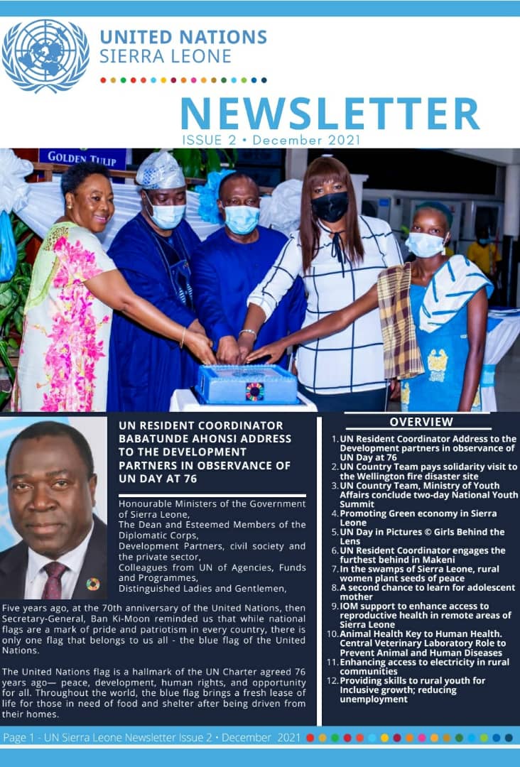 United Nations in Sierra Leone Newsletter Issue 2. December 2021 