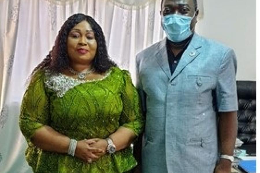 Minister Manty Tarawalli and Resident Coordinator Babatunde Ahonsi