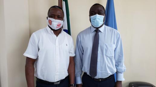 Minister of Youth Affairs, Mr Mohamed Orman Bangura and Resident Coordinator, Dr Babatunde Ahonsi